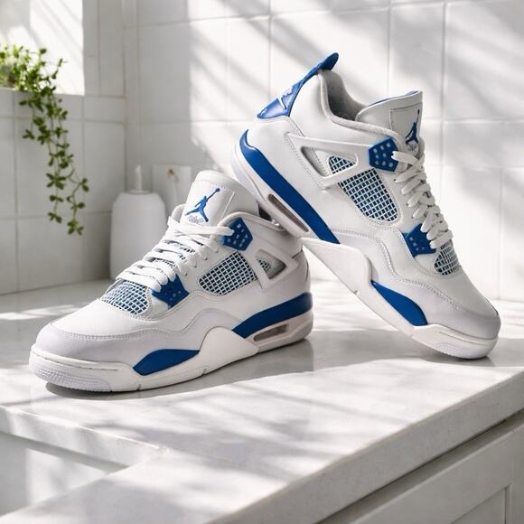 Jordan Other - Nike Air Jordan 4 Retro Shoe Military Industrial Blue FV5029-141 Men's Size 14